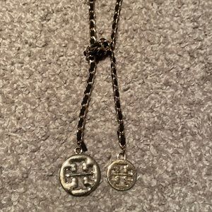 Tory Burch woven chain lariat necklace